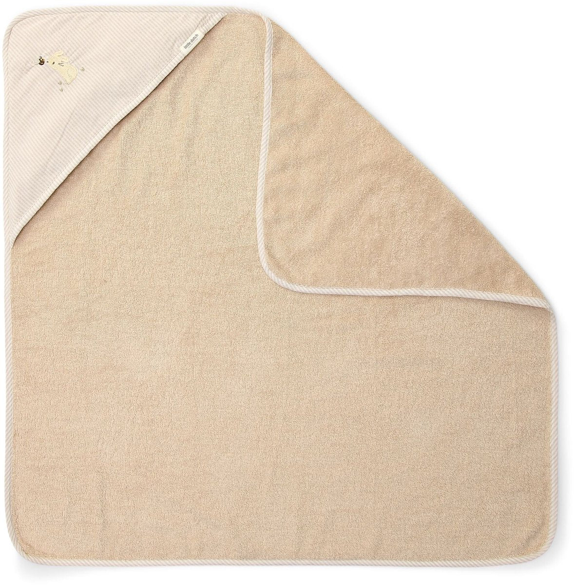 Petite cape de bain hollandaise - beige - 75 x 75 - naturels nouveau-nés - bébé lapin