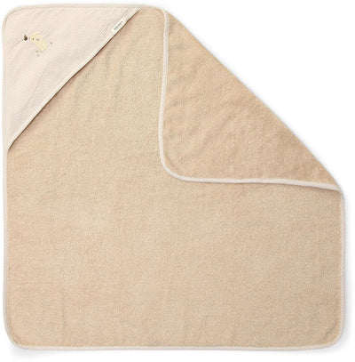 Petite cape de bain hollandaise - beige - 75 x 75 - naturels nouveau-nés - bébé lapin