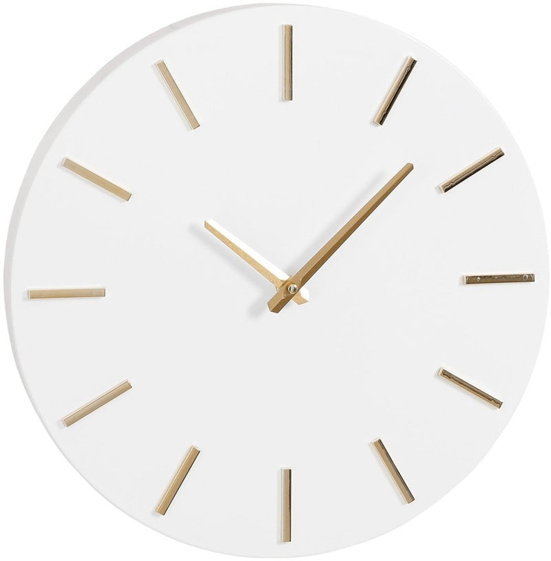 Décorations en mica - horloge murale brixen - ø36 cm - blanc