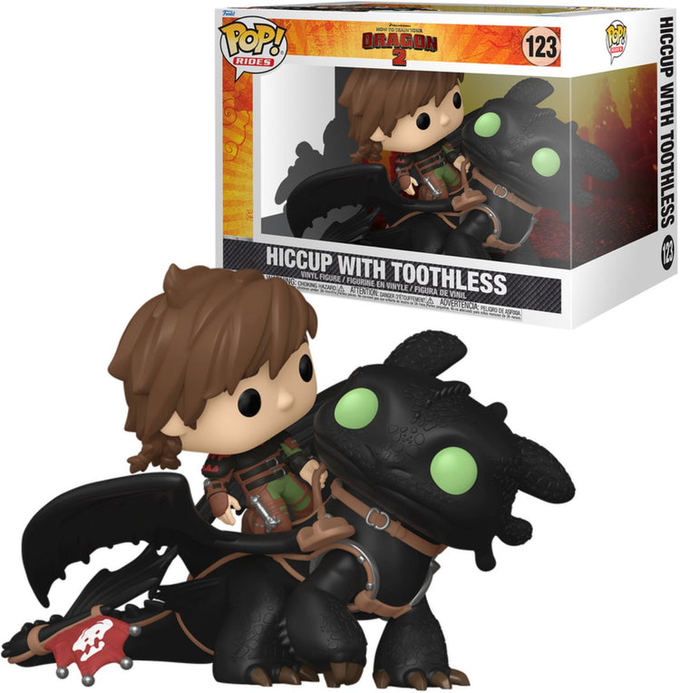 Funko comment dresser votre dragon hoquet avec la figurine en vinyle édenté (pop ride ! deluxe) 123 pop ! multicolore