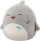 Squishmallows - gordon - requin gris aux yeux heureux - peluche 40cm