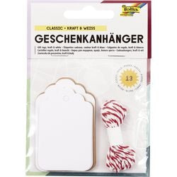 Etiquettes folia papier marron, blanc
