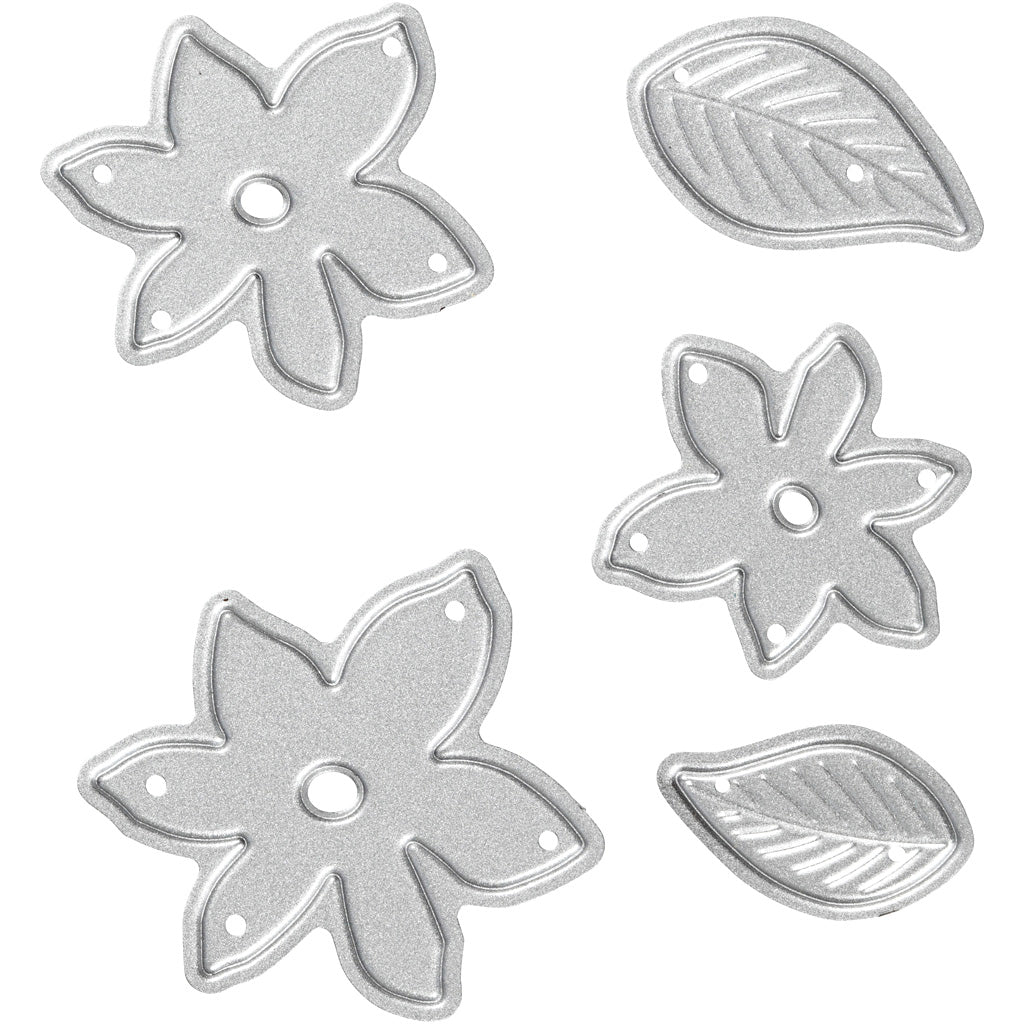 Creativ company matrices de découpe et de gaufrage, petites plantes, taille 2-5x1,2-5 cm, 1 pièce