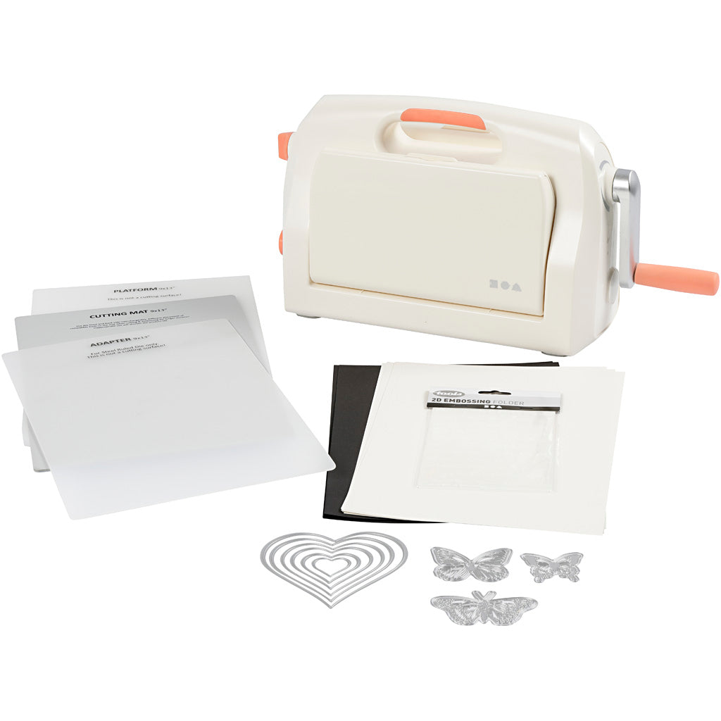 Creativ company kit de démarrage pour machine à découper et à gaufrer, A4, feuille 210x297 mm, 1 kit