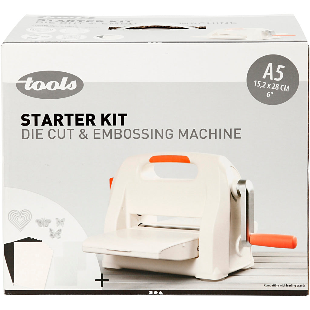 Creativ company kit de démarrage pour machine à découper et à gaufrer, a5, feuille 155x210 mm, 1 kit