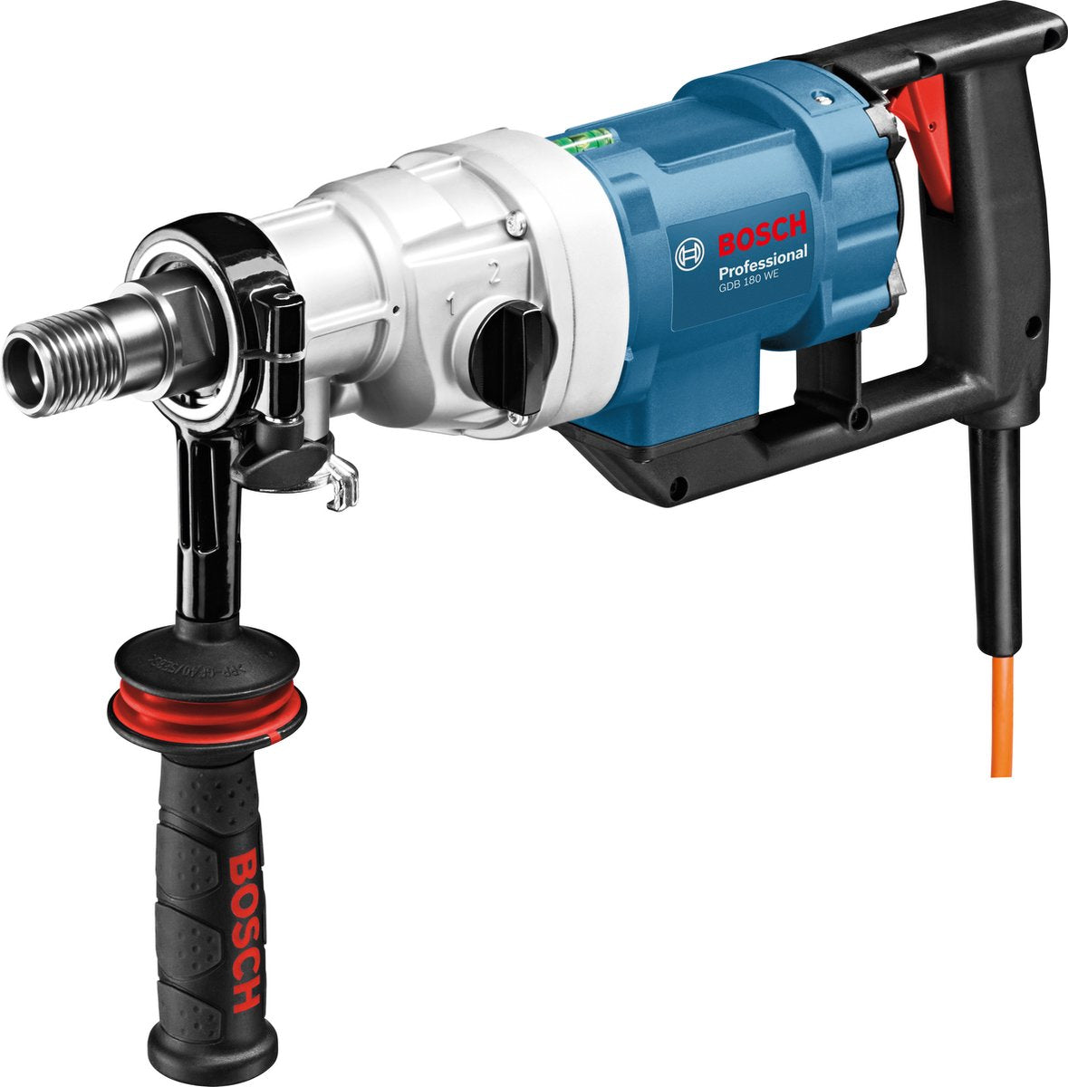 Perceuse diamantée Bosch gdb 180 (adaptateur d'extraction de poussière, robinet à bille, mallette de rangement)