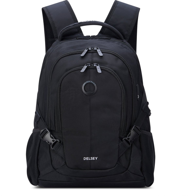 Delsey element sac à dos navigateur – 29 litres – sac à dos pour ordinateur portable 15,6 pouces – port USB – pochette intelligente – noir