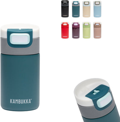 Kambukka etna tasse thermos 300 ml - bouteille thermos facile à nettoyer - tasse à café étanche à emporter - bleu vert