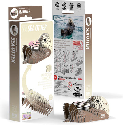 Puzzle 3D Eugy - loutre de mer - animaux marins - durable - collectionnez-les tous - 6 ans