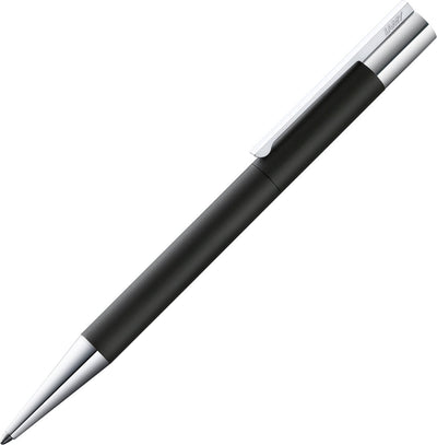 Stylo à bille Lamy scala 280 – en acier inoxydable – en noir mat, avec système rotatif, épaisseur d'écriture m, grande recharge en noir