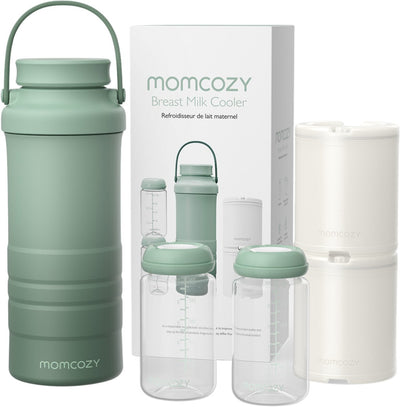 Momcozy – refroidisseur de lait maternel portable – 2 biberons – élément réfrigérant – sans BPA – étanche