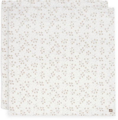 Tissu hydrophile Jollein grand - 115x115cm - rêves feuillus - 2 pièces