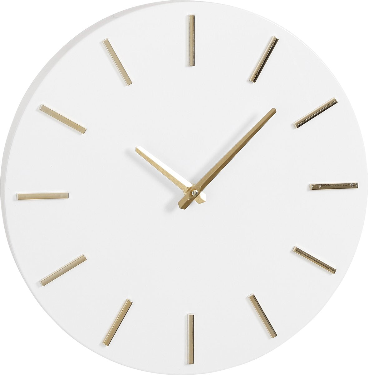 Décorations en mica - horloge murale brixen - ø36 cm - blanc
