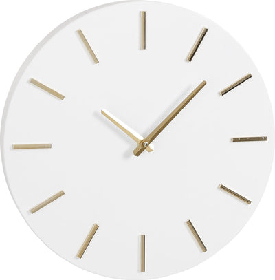 Décorations en mica - horloge murale brixen - ø36 cm - blanc