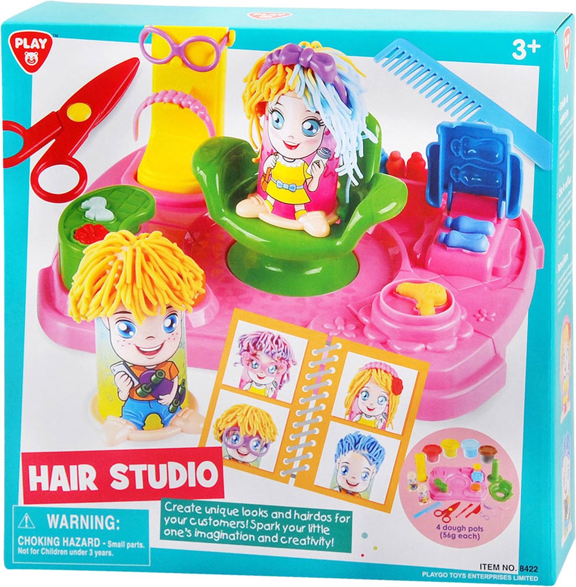 Jouez Haarstudio Kleiset, 4 pots d'argile