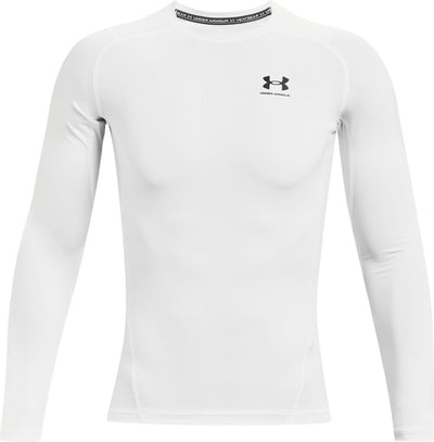 Under Armour UA HG Armor Comp LS-WHT chemise de sport homme - blanc - noir