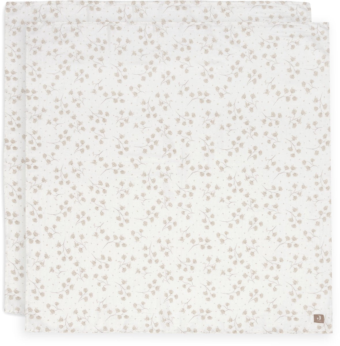 Tissu hydrophile Jollein grand - 115x115cm - rêves feuillus - 2 pièces