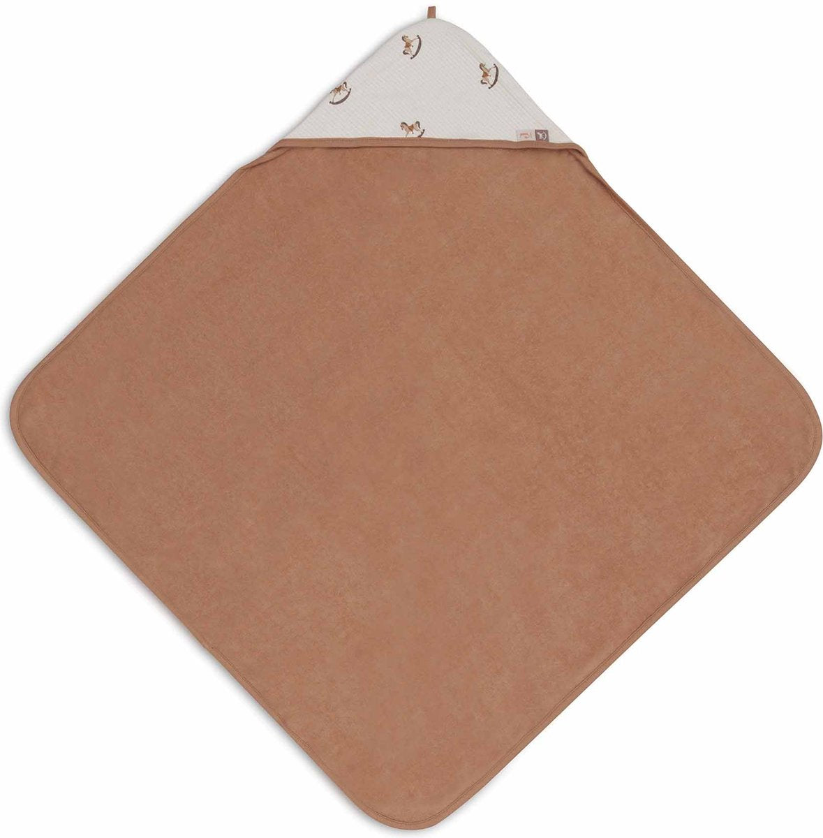 Jollein - cape de bain 75x75cm - serviette bébé avec cape de bain, châle, poncho de bain - balade nostalgique