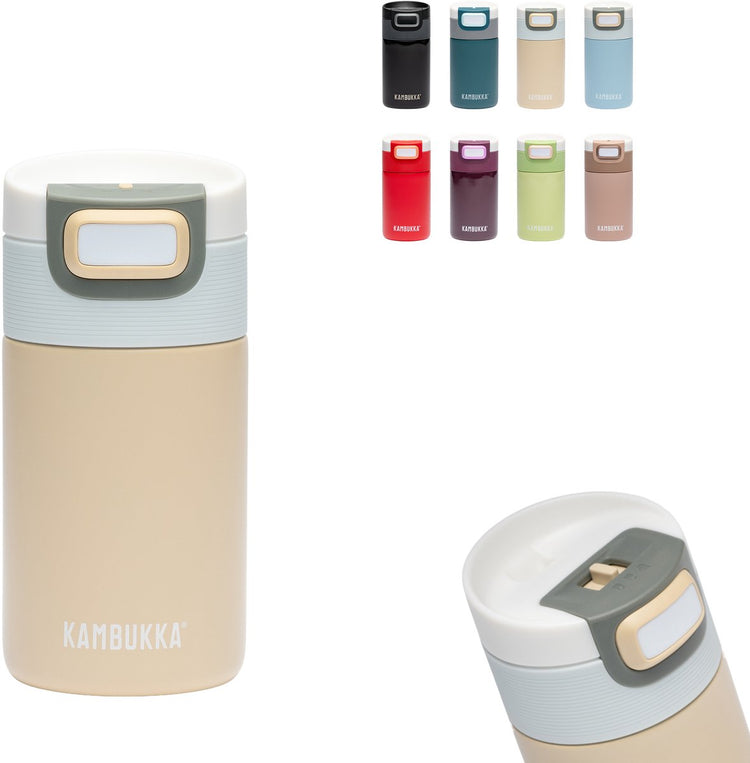 Kambukka etna tasse thermos 300 ml - bouteille thermos facile à nettoyer - tasse à café étanche à emporter - beige