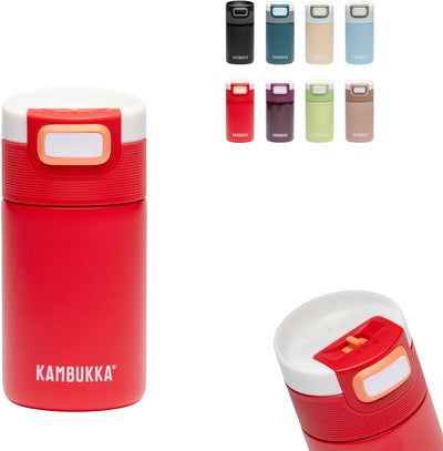 Kambukka etna tasse à café et thé 300 ml - bouteille thermos - corail écrasé