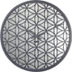 Nexttime - horloge murale - 50 cm - miroir en bois - gris - 'miroir bella'