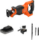 Scie alternative sans balais Black+decker 18 V avec 3 accessoires (avec 2 batteries 2,5 Ah et chargeur) - blcr78e1-qw