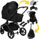 Poussette 2en1 Lionelo Freya - poussette nacelle - de la naissance à 22 kg - poussette premium - roues PU avec suspension - siège face à l'avant - capote UPF50+ - système d'accessoires complet