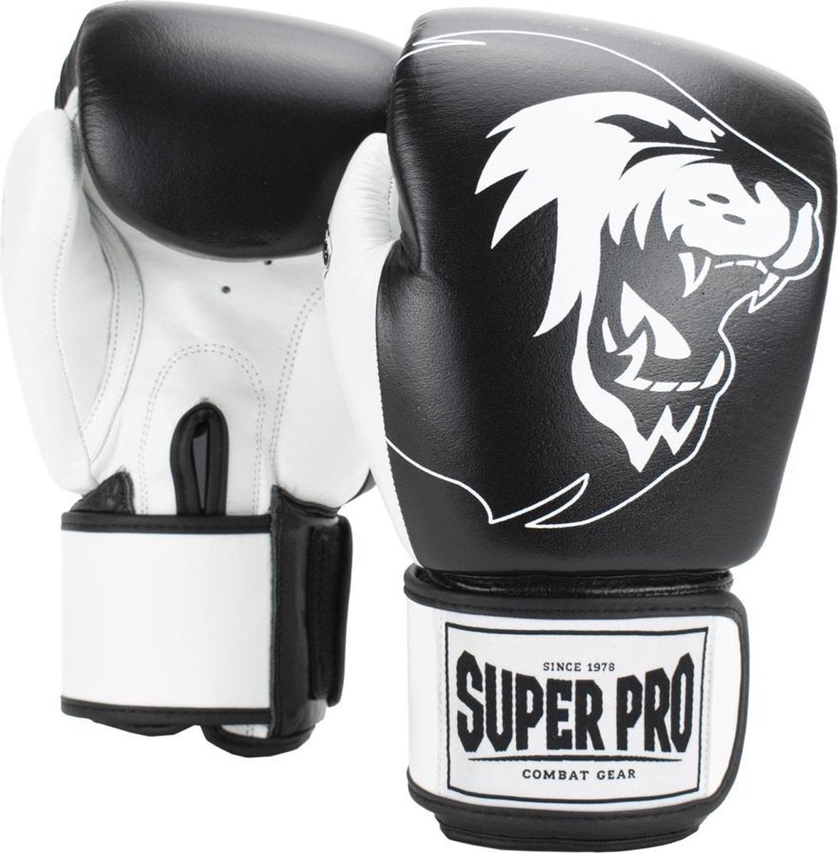 Super pro équipement de combat gants de sac de boxe incontestés en cuir noir blanc extra large