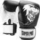 Super pro équipement de combat gants de sac de boxe incontestés en cuir noir blanc extra large