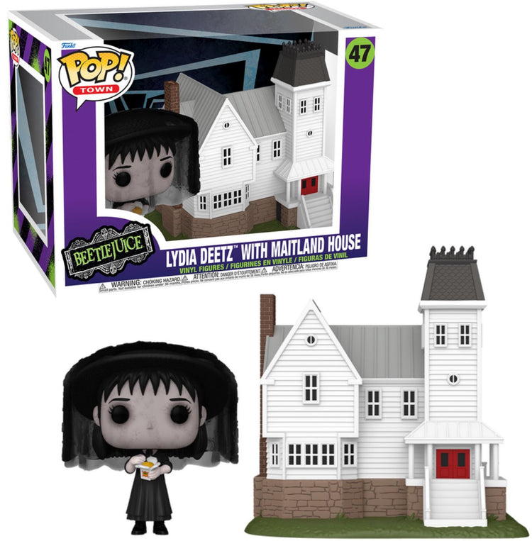 Funko Beetlejuice Lydia Deetz avec Maitland House (Pop! Town) Figurine en vinyle 47 Pop! - neutre - standard