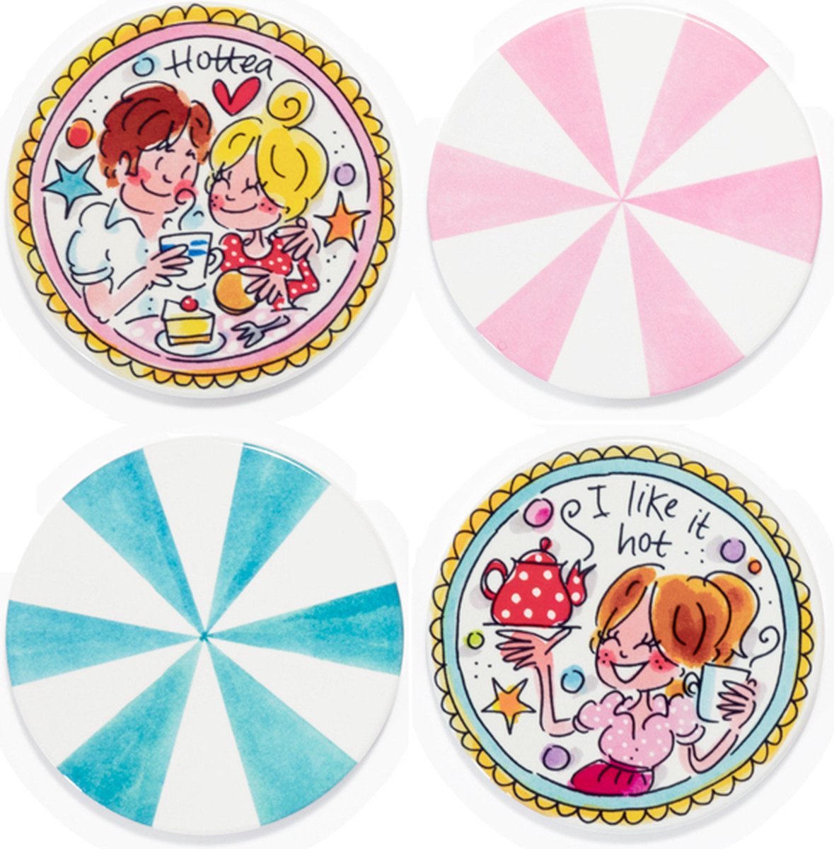 Blond Amsterdam, une petite conversation : lot de sous-verres, 4pcs