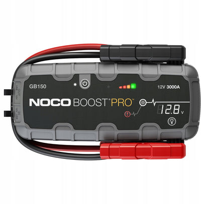 Booster de démarrage au lithium Noco boost pro gb150 - aide au démarrage 3000 ampères - jusqu'à 80 tentatives de démarrage sur 1 charge - chargeur USB pour tablette smartphone - lampe de poche LED 500 lumens