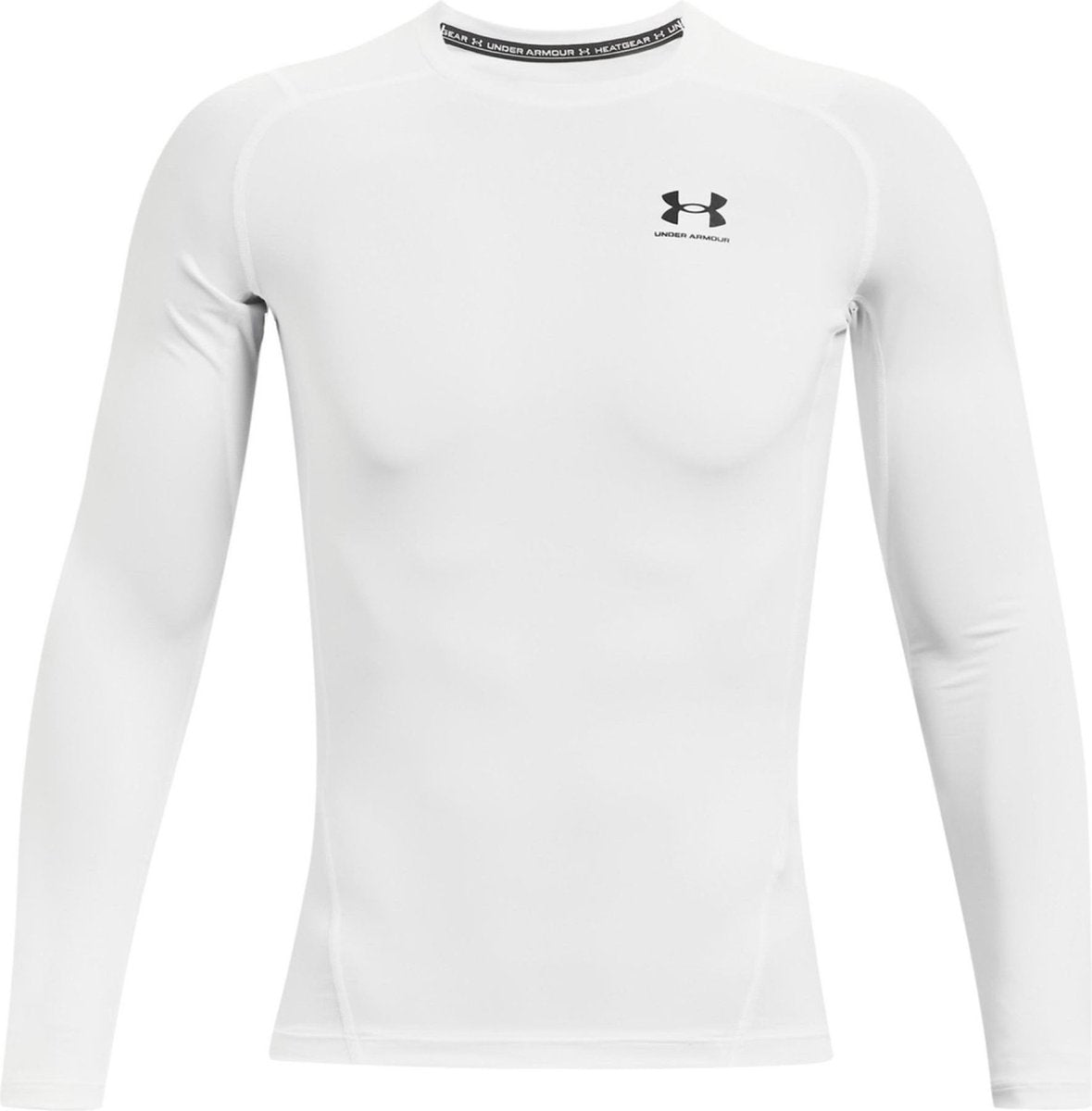 Under Armour UA HG Armor Comp LS-WHT chemise de sport homme - blanc - noir