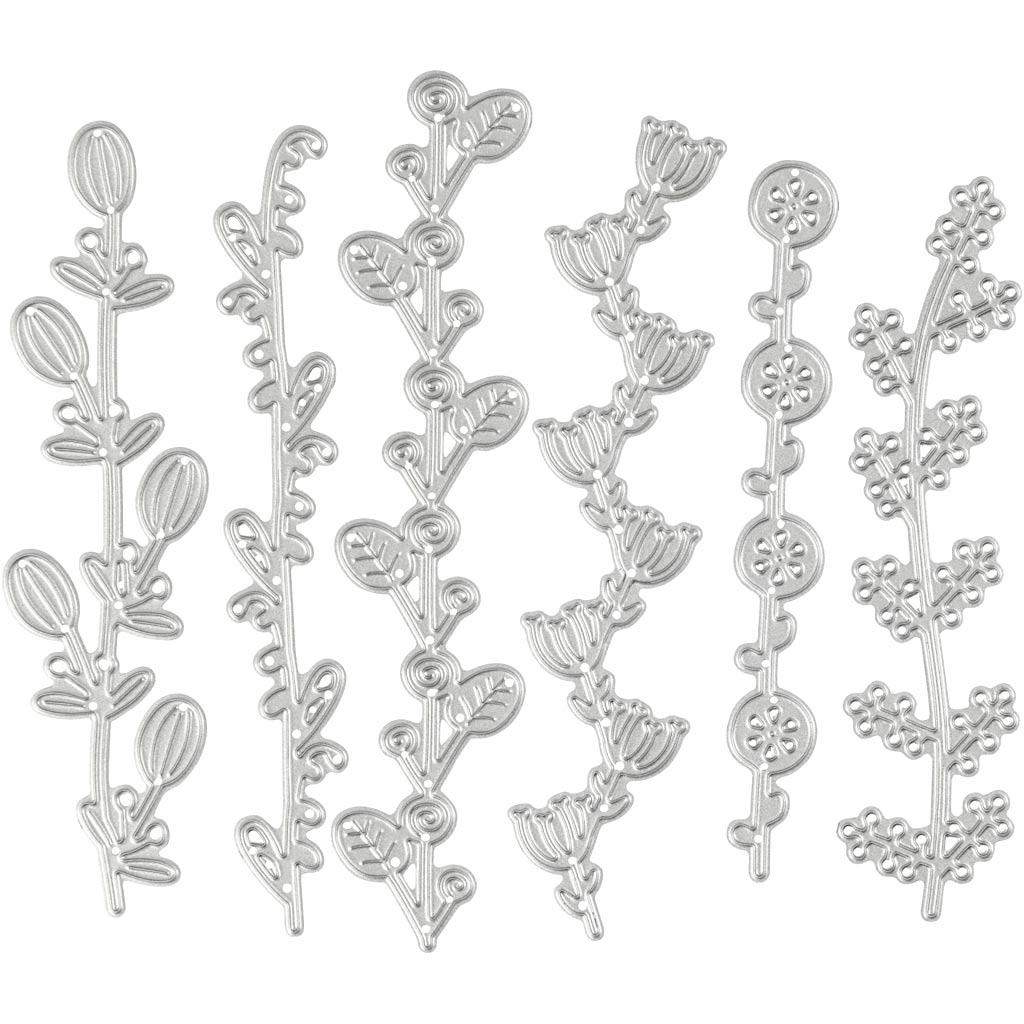 Creativ company matrices de découpe et de gaufrage, vrilles florales, taille 143x123 mm, 1 pièce