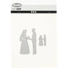 Gabarit de découpe Creativ company, couple de mariés, dimensions 52x81+23x35 mm, 1 pièce