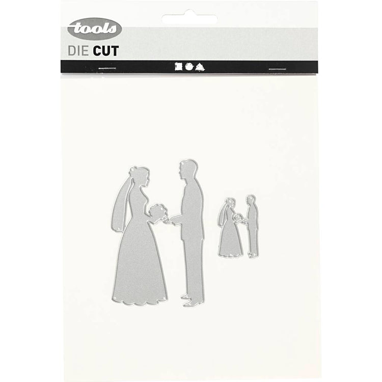 Gabarit de découpe Creativ company, couple de mariés, dimensions 52x81+23x35 mm, 1 pièce