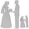 Gabarit de découpe Creativ company, couple de mariés, dimensions 52x81+23x35 mm, 1 pièce
