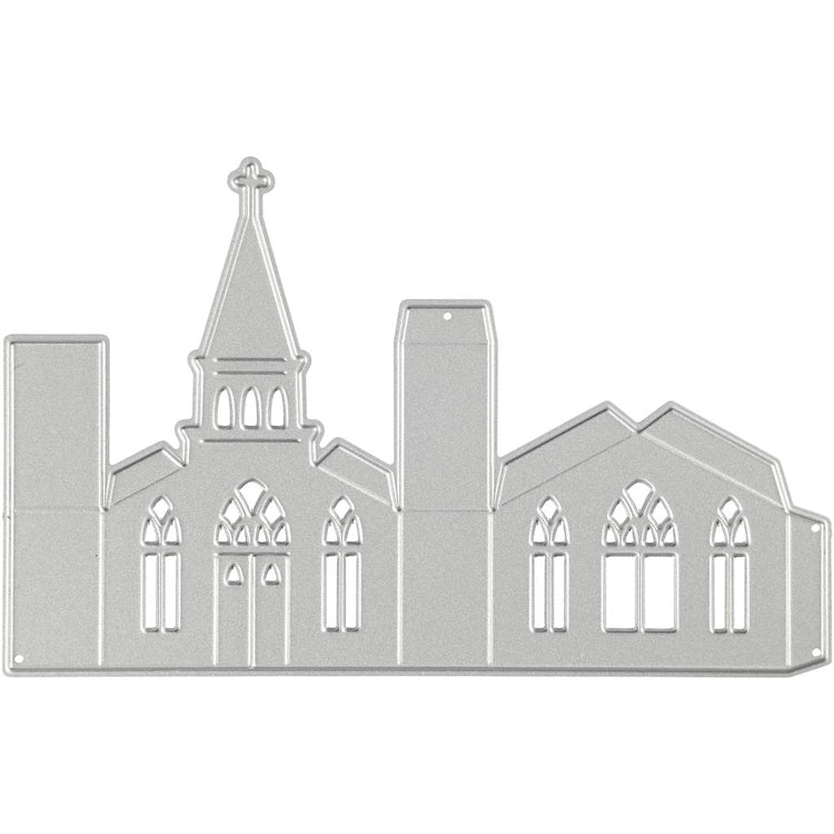 Creativ company matrices de découpe et de gaufrage, église 3d, taille 135x85 mm, 1 pièce