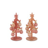 Sapin de Noël scintillant nude 15cm 2 assortis