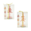 Sapin de Noël scintillant nude 15cm 2 assortis
