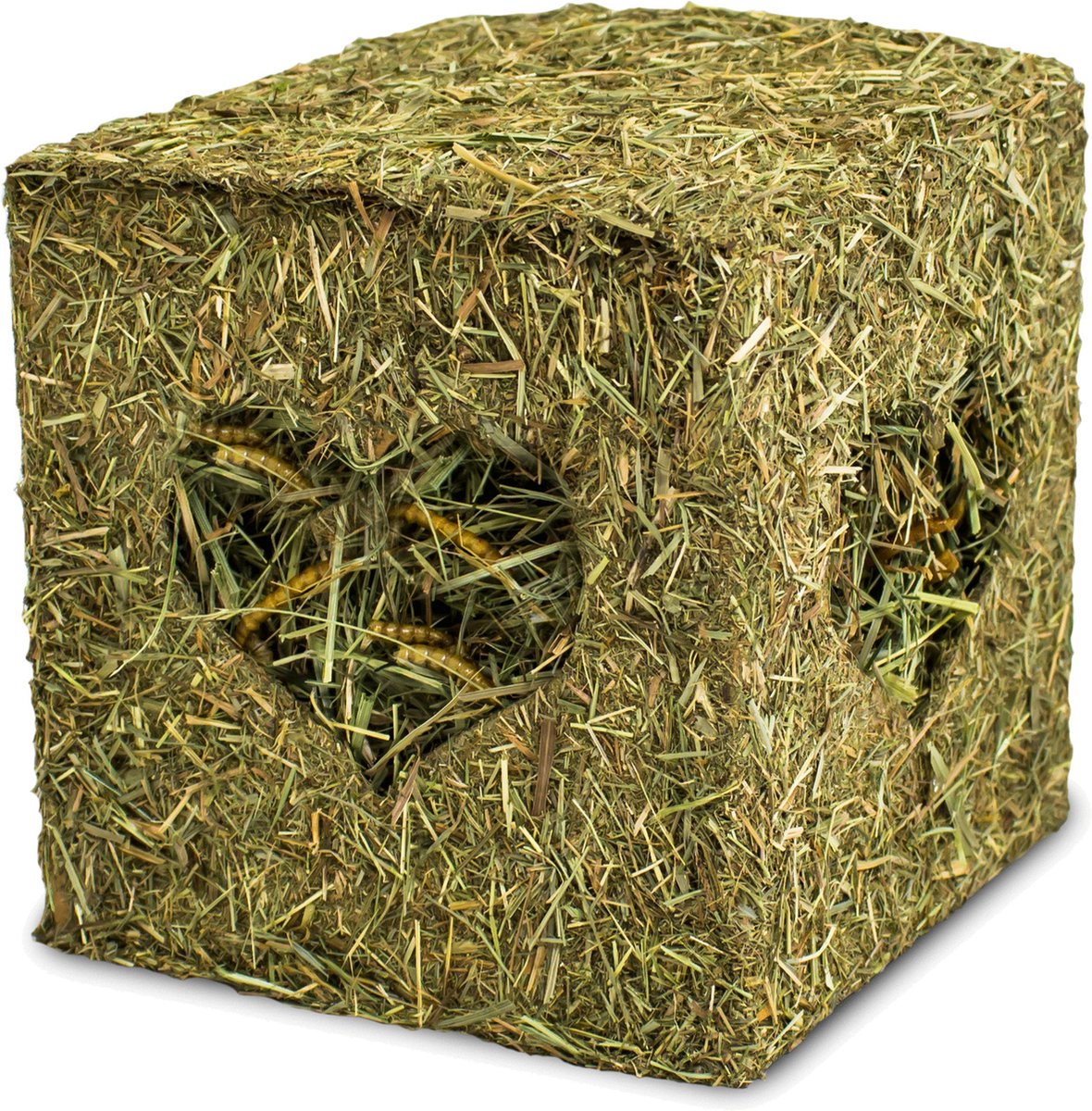 Bloc de foin ferme Jr aux vers de farine - fourrage grossier - 13x13x13 cm 125 g