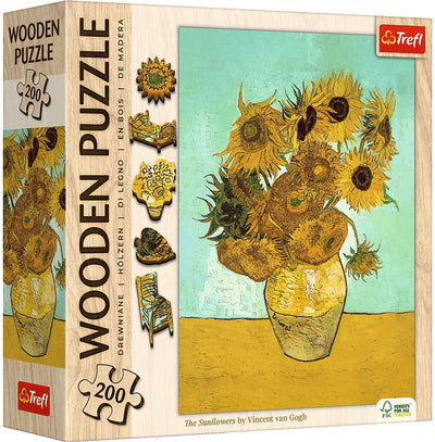 Puzzle en bois Trefl Vincent van Gogh 200 pièces jouets d'art.