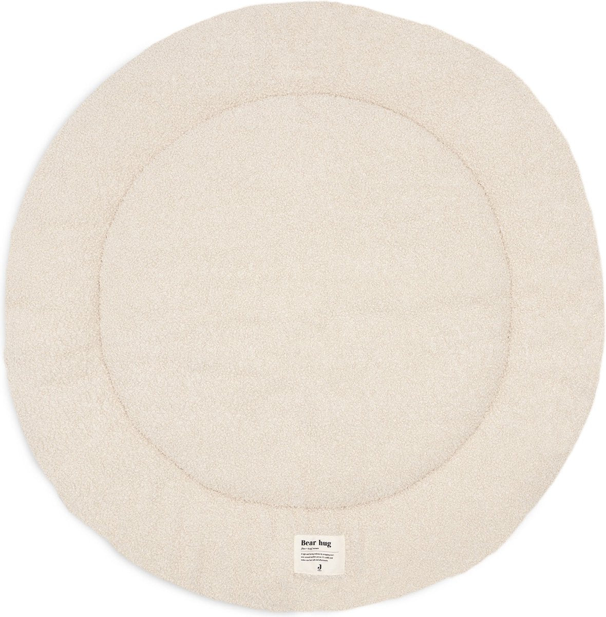 Tapis de parc Jollein - 95 cm - rond - tapis de jeu pour bébé - boucle - naturel