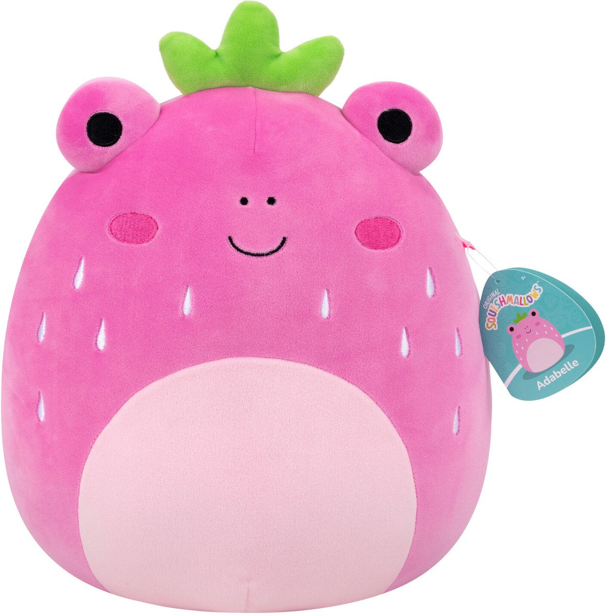 Peluche peluche Jazwares squishmallows - Adabelle la grenouille fraise rose - 30cm