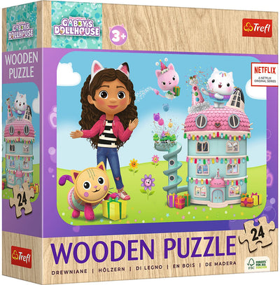 Puzzle en bois Trefl Maison de poupée de Gabby - Gabby joyeux et ses amis.