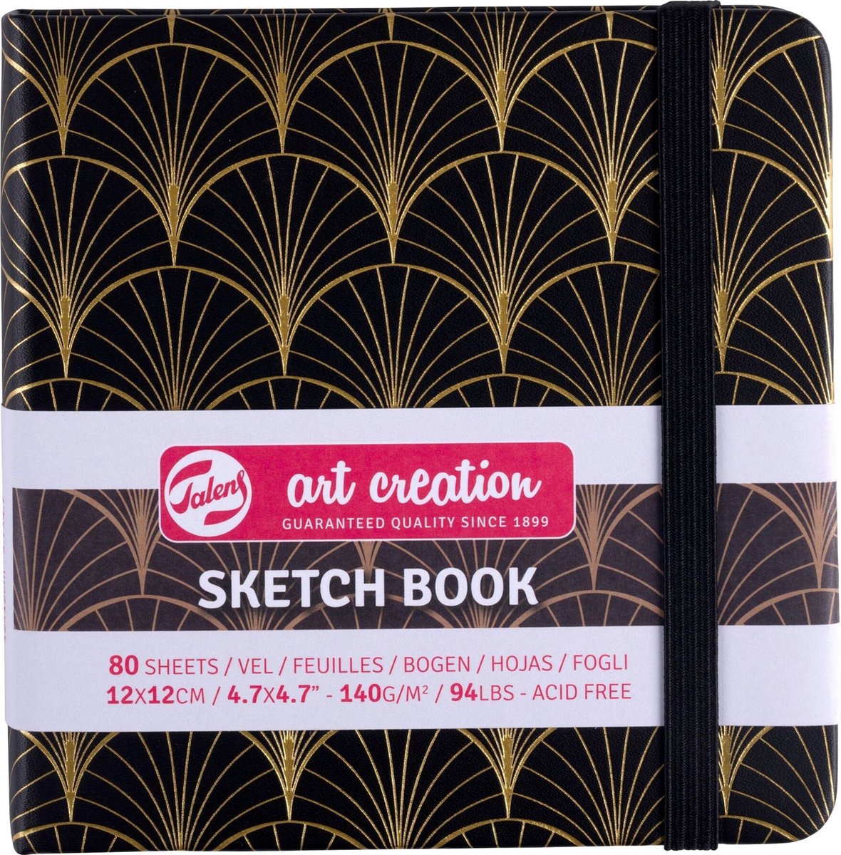 Carnet de croquis de création artistique Talens - art déco - 12x12cm