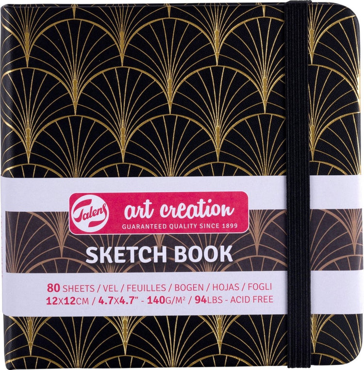 Carnet de croquis de création artistique Talens - art déco - 12x12cm