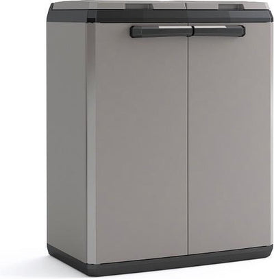 Système de recyclage Keter split basic - 68x39x85 cm - gris foncé noir