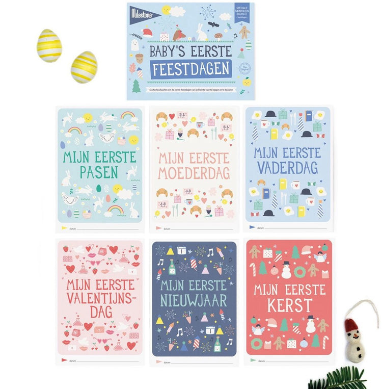 Cartes d'étape Milestone premières vacances (nl) 10x15 cm papier 6 pièces