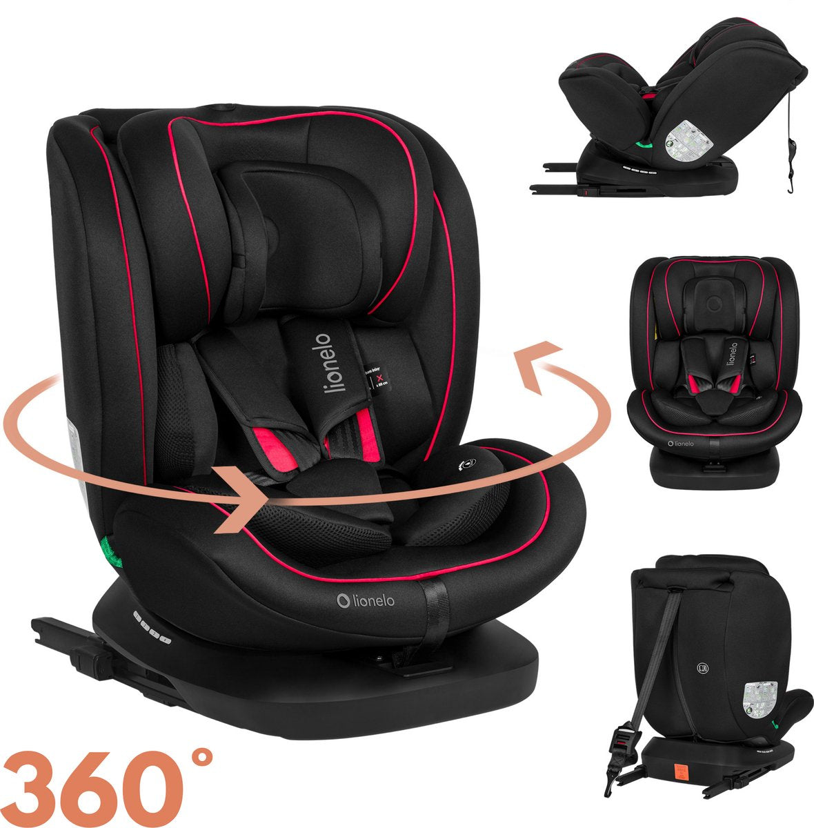 Lionelo Bastiaan - siège auto i-size 4en1 - 360° - isofix - groupe 0-1-2-3 - 40-105cm